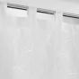 Paire droite passants 2 x 60 x 120 cm voile sablé brodé Olympia Blanc