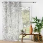 voilage grande hauteur 140 x 280 cm voile sablé imprimé Tilda Blanc
