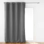 Lot de 2 rideaux à oeillets 140x 260 cm doublés polaire thermique Jupiter Anthracite