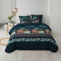 Housse de couette 240 x 220 cm coton 57 fils + 2 taies Floriana