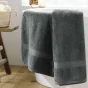 Drap de bain 90 x 150 cm éponge coton piegné Elegance Athracite