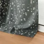 Rideau a oeillets 140 x 260 cm polyester imprime appliqué Sakura Anthracite