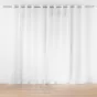voilage spécial baie vitrée 400 x 240 cm voile sable Lissea Blanc