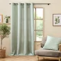 Rideau à œillets 140 x 280 cm en polyester imprimé métallisé – Piana Sauge
