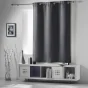 Lot de 2 rideaux occultant petite hauteur 135 x 180 cm occult Ardoise