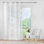 Panneau a oeillets 140 x 240 cm voile sable brode metallise sublimini Blanc
