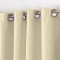 Rideau a oeillets metal 140 x 180 cm polyester uni essentiel Naturel