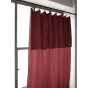 Rideau ajustable + 8 anneaux pince gaze de coton luxe 140 x 300 cm Gaia Bordeaux