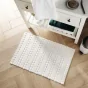 Tapis de bain 50 x 80 cm coton jacquard tisse cleonis Sans