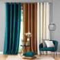 Lot de 2 Rideaux à oeillets 140 x 260 cm velours côtelé Casual Camel
