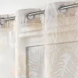 Voilage a oeillets 140 x 240 cm voile sablé imprimé metallise Melisse