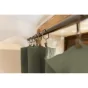 Lot de 2 rideaux 140 x 300 cm réglables double gaze de coton Romarin