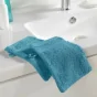 2 gants de toilette 15 x 21 cm eponge unie tendresse Bleu Paon