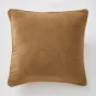 Coussin déhoussable 45 x 45 cm velours de coton césar camel Marron