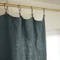 Rideau ajustable + 8 anneaux pince 140 x 270 cm lin lavé français luxe soline Ardoise