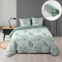 Housse de couette 240 x 220 cm en microfibre de flanelle Épicéa avec drap housse en coton blanc 140x190