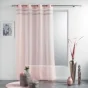 Voilage à oeillets 140 x 240 cm voile sablé + strass Satinela Rose