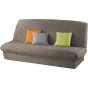 Housse clic clac 120 à 140 cm - 185 à 200 cm polyester uni essentiel Taupe