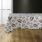 Nappe rectangle 150 x 200 cm polyester imprime alma Noir