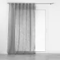Voilage a passants caches 140 x 240 cm effet lin tisse Haltona Gris