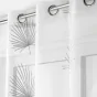 Voilage grande hauteur 140 x 280 cm voile sablé brodé Palmaris Gris