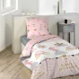 Housse de couette 140 x 200 cm microfibre imprimee polyester Hermine