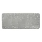 Tapis de bain 50 x 120 cm microfibre unie relief ricochet Gris Clair