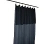 Lot de 2 rideaux 140 x 300 cm réglables double gaze de coton Bleu nuit