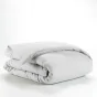 Housse de couette 1 personne 140 x 200 cm uni 57 fils lina Blanc