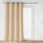 Rideau a oeillets 140 x 260 cm polyester imprime metallisé Louxor Beige