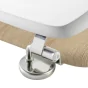 Abattant wc charnieres metal 37.5 x 46 cm mdf imprime+effet bois havane Sans