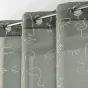 Voilage a oeillets 140 x 240 cm en voile imprimé métallisé Artyline Kaki/argent