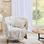 Lot de 2 Coussins Déhoussables 30x50 cm - Coton/Polyester Imprimé Métallisé Majestia