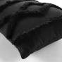 Coussin dehoussable 30 x 50 cm polycoton tufte Safira Noir