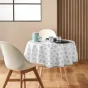 Nappe ronde (0) 180 cm polyester imprime kalini Gris