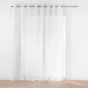 Voilage a oeillets baie vitrée 300 x 240 cm voile sable Lissea Blanc