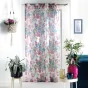Voilage a oeillets 140 x 240 cm voile sablé imprimé exotic Paradise Blanc