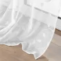 Panneau a oeillets 140 x 240 cm voile sable brode metallise edna Blanc