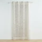 Panneau a oeillets 140 x 240 cm voile tisse applique karla Taupe