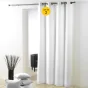 Lot de 2 Rideaux unis oeillets metal 140 x 260 cm polyester uni Essentiel Blanc