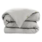 Housse de couette gaze de coton Bio 140x200 cm 1 personne Gris perle