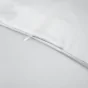 Pack Housse de couette 240 x 220 cm bambou de satin 120 fils Salomé + Drap housse 140 x 190 cm Blanc
