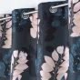 Rideau a oeillets 140 x 280 cm polyester imprime belline Bleu