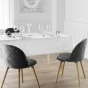Nappe rectangle 140 x 240 cm microfibre imprimee metallisee louxor Blanc/argent