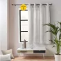 Lot de 2 rideaux petite hauteur 135 x 180 cm coton/polyester recyclé Twily Blanc