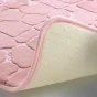 Tapis de bain 50 x 120 cm microfibre unie relief ricochet Rose Poudre