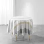 Nappe ronde (0) 180 cm coton/polyester tisse teint iliade Sans