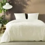 Parure 3 p. 260 x 240 cm microfibre unie tuftee heltie Ivoire