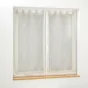 Paire droite passants 2 x 60 x 90 cm voile sable brode galactee Taupe