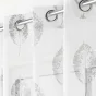 Voilage a oeillets 140 x 240 cm effet lin tissé imprime Indila Blanc